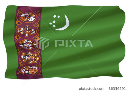 Flag of Turkmenistan Flag of Turkmenistan 86356291