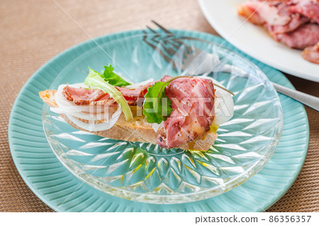 Roast beef on bread Roast beef on bread 86356357
