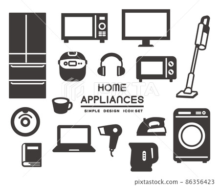 Vector illustration material of various home appliances that are simple and easy to use / moving / new life Vector illustration material of various home appliances that are simple and easy to use / moving / new life 86356423