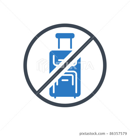 Avoid travel related vector glyph icon Avoid travel related vector glyph icon 86357579