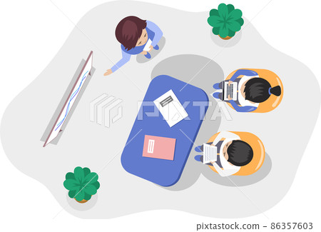 Business office connection working concept.... - Stock Illustration ...