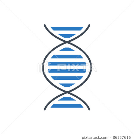 dna related vector glyph icon 86357616
