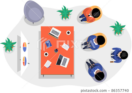 Business office connection working concept. Businessmen communicating talking about project Business office connection working concept. Businessmen communicating talking about project 86357740
