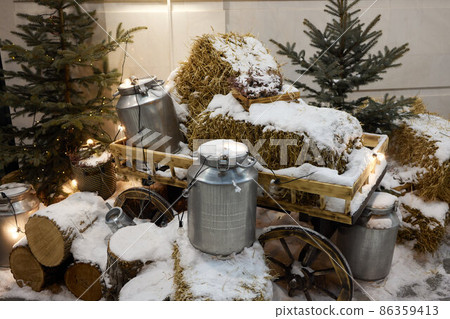 Dry last year's grass under the melting snow. Dry last year's grass under the melting snow. 86359413