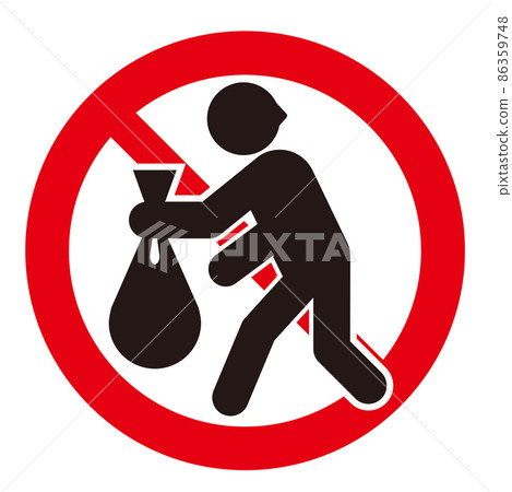 Illegal dumping prohibition mark 86359748