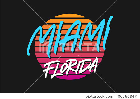 Miami Florida lettering design 86360847