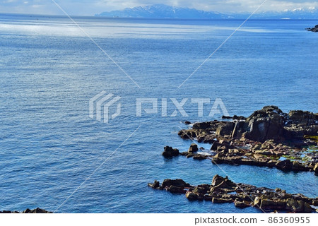 Cape Tachimachi view Tsugaru Strait 86360955