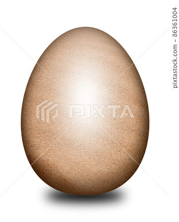 Easter egg with sand texture on white background Easter egg with sand texture on white background 86361004