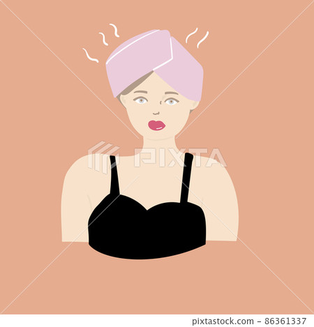 [Hair care] Towel-drying female 86361337