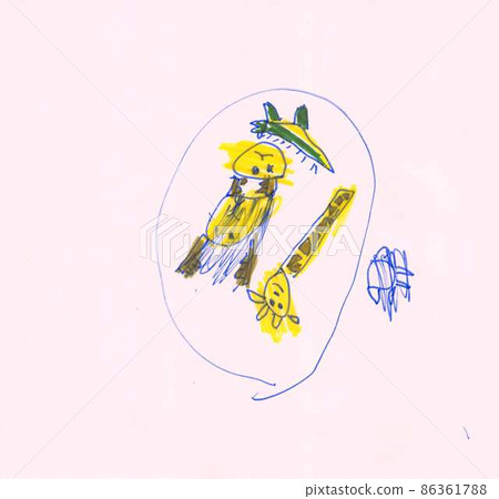 Drawing of a 6-year-old child, such as a giraffe 86361788