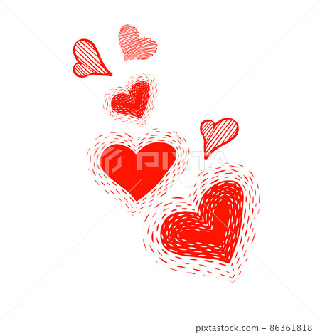 Heart Line Drawing. Continuous Line Drawing of Heart Trendy Minimalist Illustration. Love Symbol One Line Abstract Minimalist Contour Drawing. Vector Happy Valentine's Day. 86361818