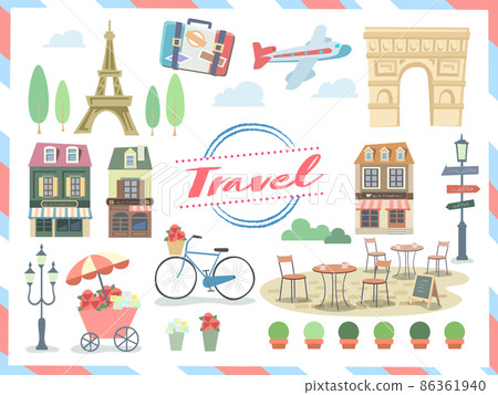 旅行圖標集 4(巴黎) 旅行圖標集 4(巴黎) 86361940
