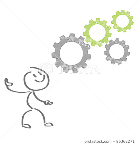 Person, Gears, Mechanic, Industry, Background  86362271