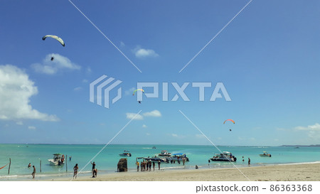 beautiful turquoise beach on the brazilian coast in Maragogi, Alagoas, Brazil 86363368
