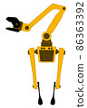 Robot dog with a mechanical arm. Innovation in technology 86363392