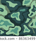 Camouflage seamless pattern texture. Abstract modern vector military camo backgound. Vector illustration. 86363499