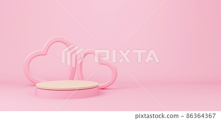 Abstract minimal scene with wooden podium Abstract minimal scene with wooden podium 86364367