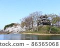 Sakura tree in Takada Castle Ruins Park and Takada Castle Mie 86365068