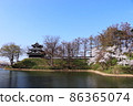 Sakura tree in Takada Castle Ruins Park and Takada Castle Mie 86365074