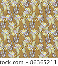 Seamless abstract floral pattern. Beige vector background. Graphic modern pattern 86365211