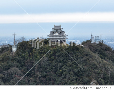 岐阜城、金華山、岐阜市周邊風景、無人機航拍 岐阜城、金華山、岐阜市周邊風景、無人機航拍 86365397