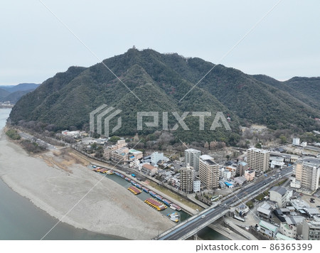 岐阜城、金華山、岐阜市周邊風景、無人機航拍 岐阜城、金華山、岐阜市周邊風景、無人機航拍 86365399