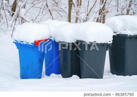 Dumpster with snow Dumpster with snow 86365790