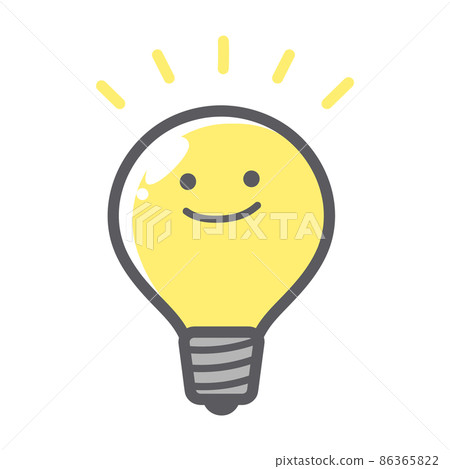 簡單可愛的燈泡插圖 86365822
