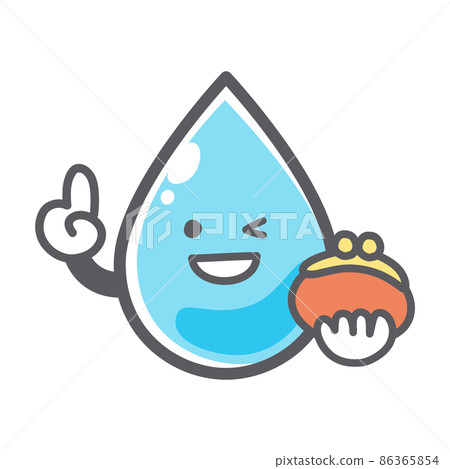 帶錢包的水的可愛插圖 86365854