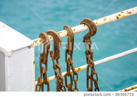 rusty hook at a ship 86366739