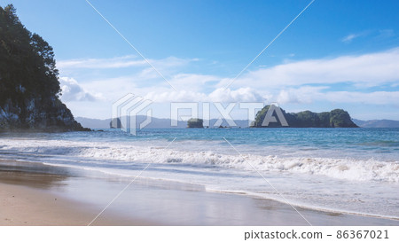 beautiful beach at Hahei New Zealand 86367021
