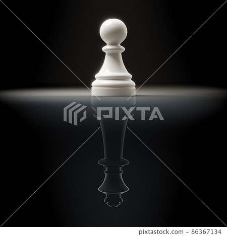 Pawn in Chess with reflection as a King Pawn in Chess with reflection as a King 86367134