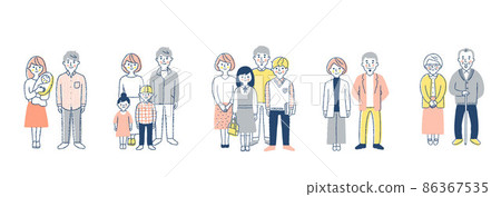 Family growth stage set whole body 86367535