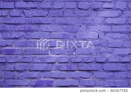 Fragment of street brick wall toned in trendy color of the 2022 year Fragment of street brick wall toned in trendy color of the 2022 year 86367580