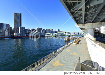 In 2021, the scenery of the Sumida River in Tokyo 86367643