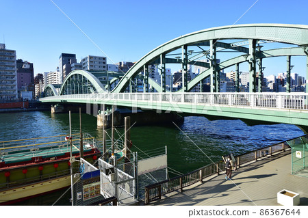 2021年東京隅田川風光 86367644