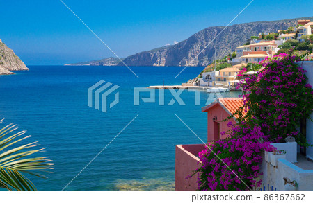 Assos village on Kefalonia island Assos village on Kefalonia island 86367862