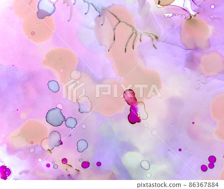 Ethereal Paint Pattern. Liquid Ink Wash Ethereal Paint Pattern. Liquid Ink Wash 86367884