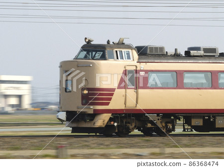 北陸本線加賀-笠間-三河 JR 西 485 系列 A04 組織 Kuha 489-204 (Kyoto) Raicho 86368474