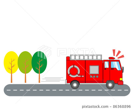 Fire engine vector illustration - Stock Illustration [86368896] - PIXTA
