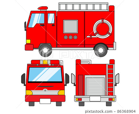 Fire engine vector illustration - Stock Illustration [86368904] - PIXTA