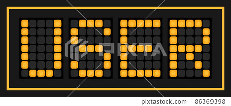 Orange color led in word user on black background Orange color led in word user on black background 86369398