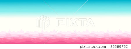 Pink sand, sea, beach, summer background pattern with ocean wave Pink sand, sea, beach, summer background pattern with ocean wave 86369762
