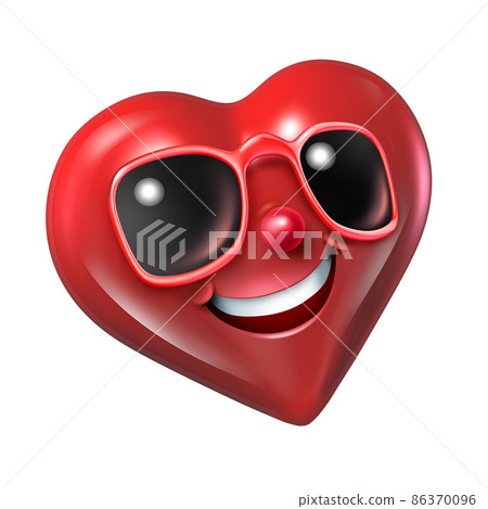Smiling Happy Heart Character Smiling Happy Heart Character 86370096