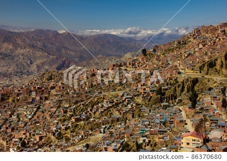 Scenic view of the whole La Paz, Bolivia Scenic view of the whole La Paz, Bolivia 86370680