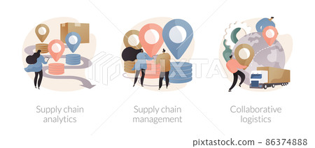 Transportation cost abstract concept vector illustrations. 86374888