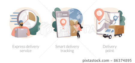 Global postal mail abstract concept vector illustrations. Global postal mail abstract concept vector illustrations. 86374895