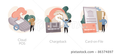 Retail software abstract concept vector illustrations. Retail software abstract concept vector illustrations. 86374897