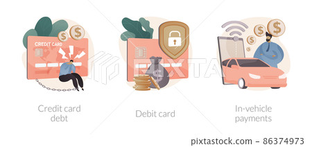 Payment options abstract concept vector illustrations. Payment options abstract concept vector illustrations. 86374973