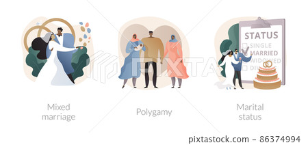 Legal status abstract concept vector illustrations. Legal status abstract concept vector illustrations. 86374994